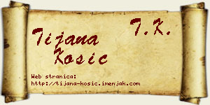 Tijana Kosić vizit kartica